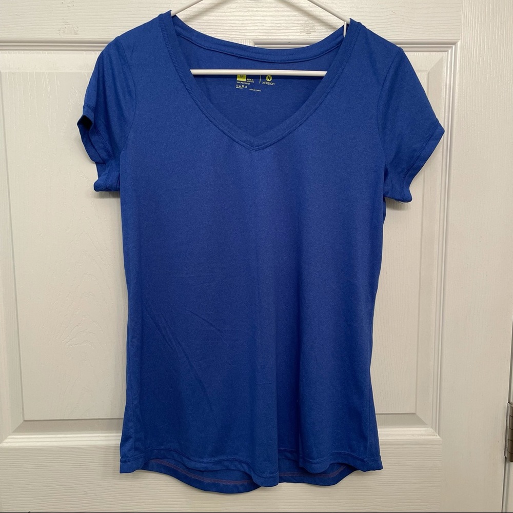 Blue workout casual shirt